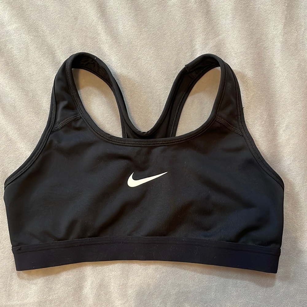 Black/White Check Nike Small Sports-bra